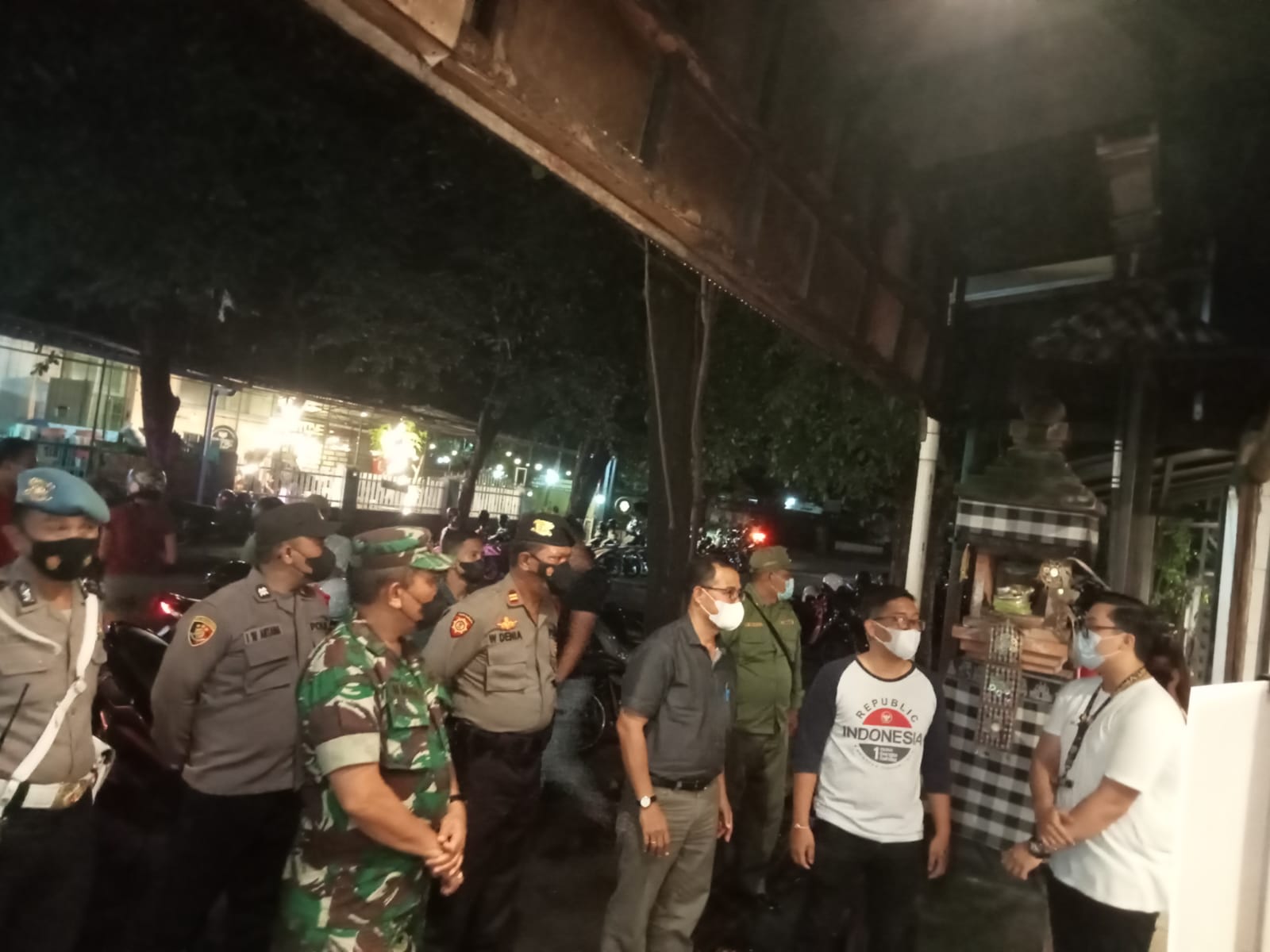 Tekan Penularan Covid 19.Satgas Kecamatan Denpasar Timur Lakukan Pemantuan Prokes