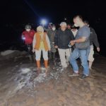 Banjir   Lahar  Dingin  Gunung  Semeru,  Jembatan  Limpas  Tertutup  Material  Vulkanik