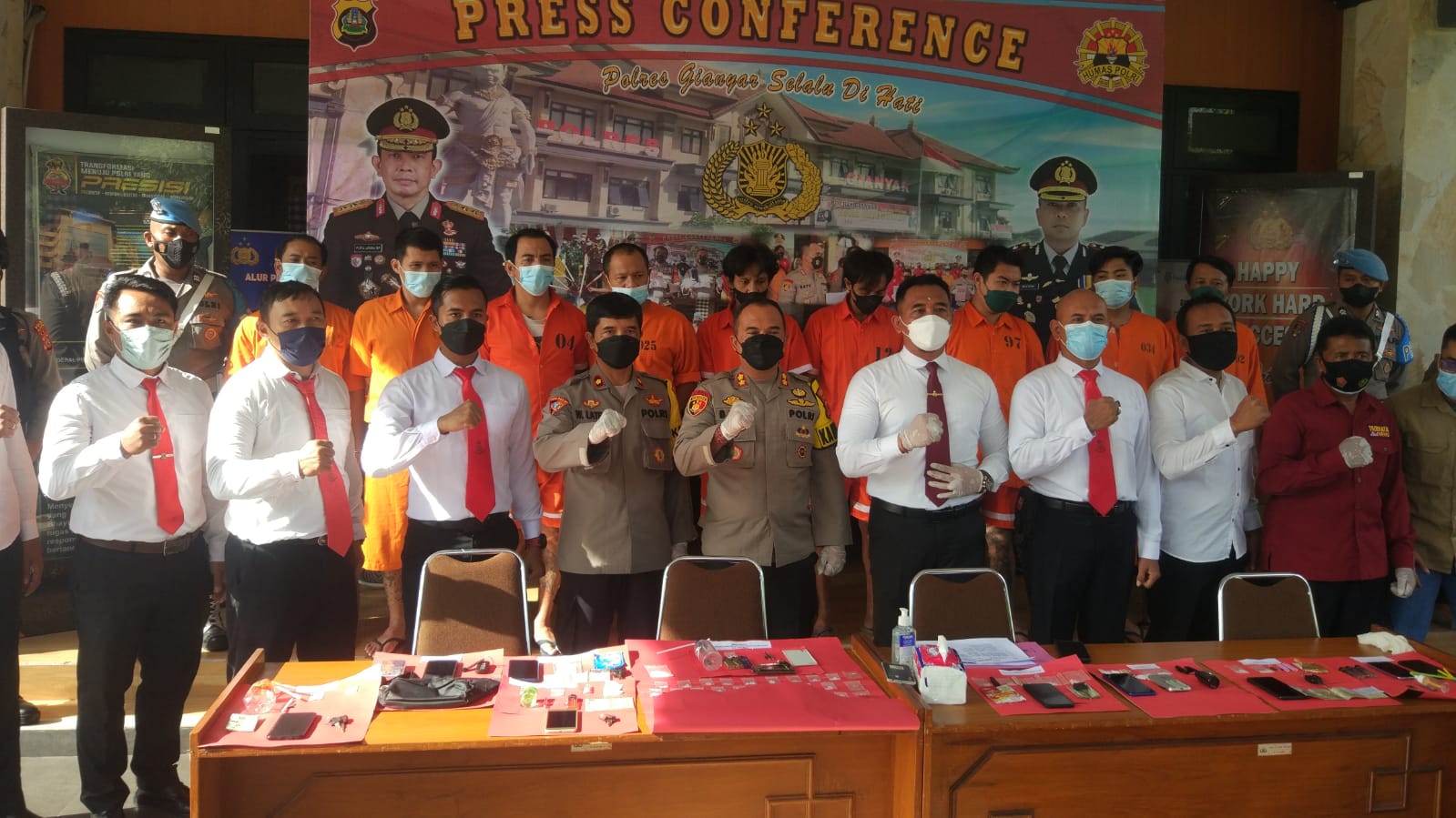 Satuan Narkoba Polres Gianyar Ungkap 9 Pelaku Pengedar dan Pemakai Narkoba