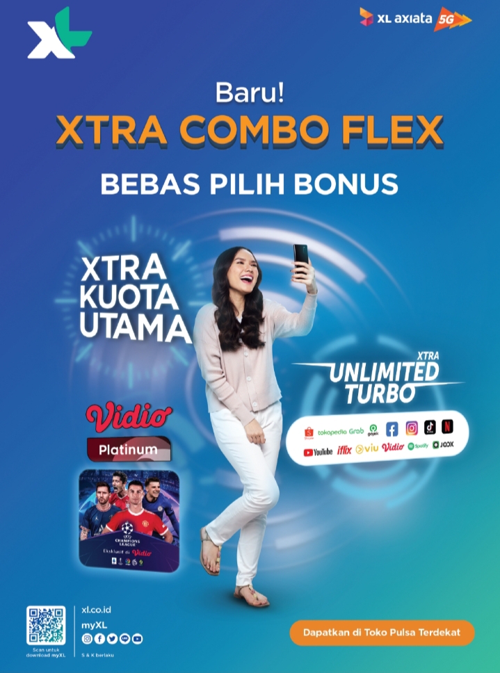 XL Luncurkan Paket Xtra Combo Flex  Kuota Utama Hingga 110 GB, Pelanggan Bebas Pilih Bonus 