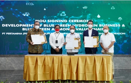 Pertamina, PT Pupuk Indonesia dan Mitsubishi Corporation Sepakat Kembangkan Bisnis Blue/Green Hydrogen dan Ammonia