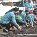 Peringati Puncak HKG PKK Ke-50.Antari Jaya Negara Tanam Tanaman Pangan di TPS 3R Panjer
