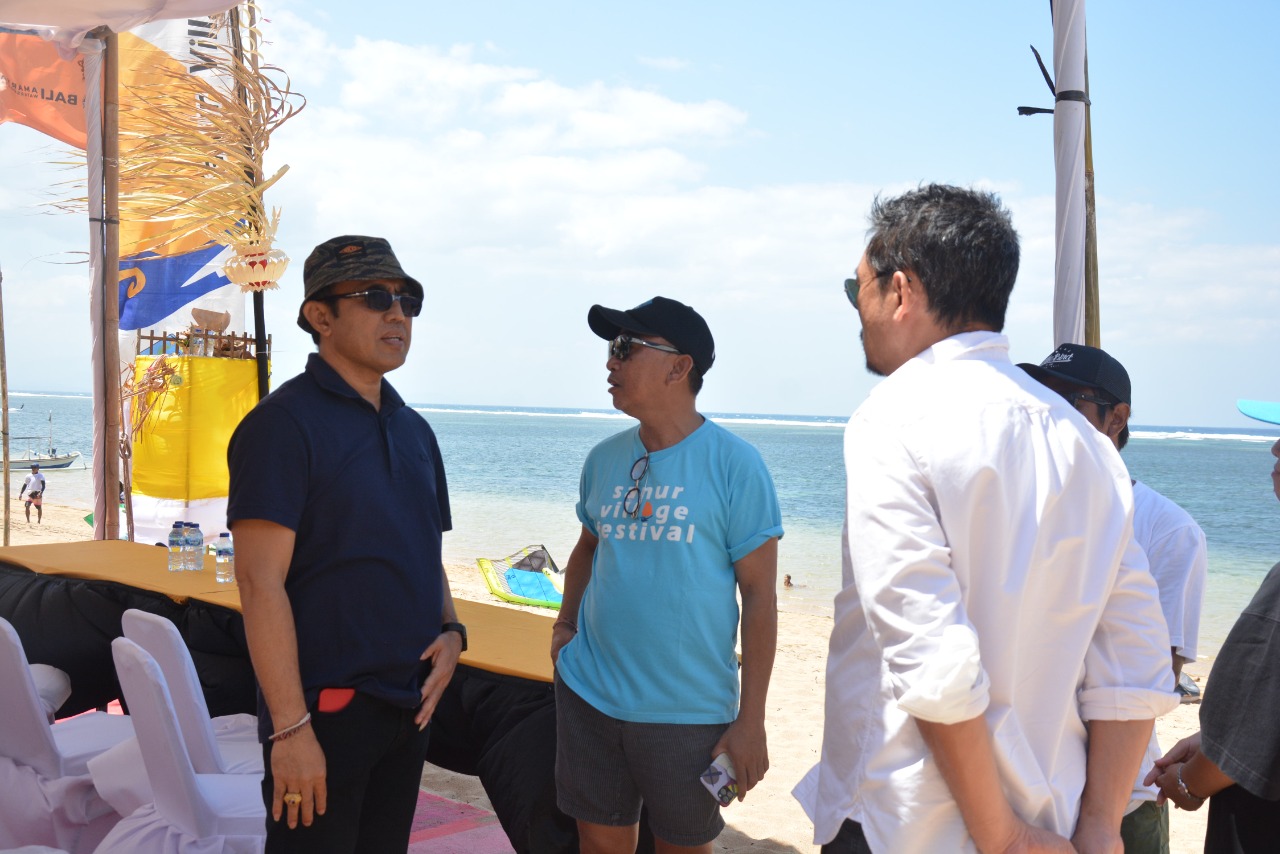 Walikota Denpasar  I.G.N Jaya Negara Hadiri Bali Kiteboarding Competition  di Sanur Village Festival