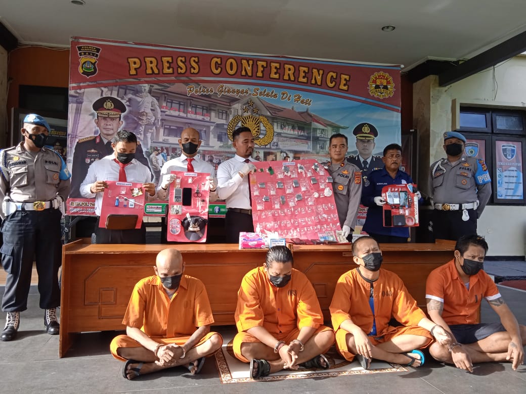 Empat Residivis Kasus Narkoba Diamankan Satuan Narkoba Polres Gianyar
