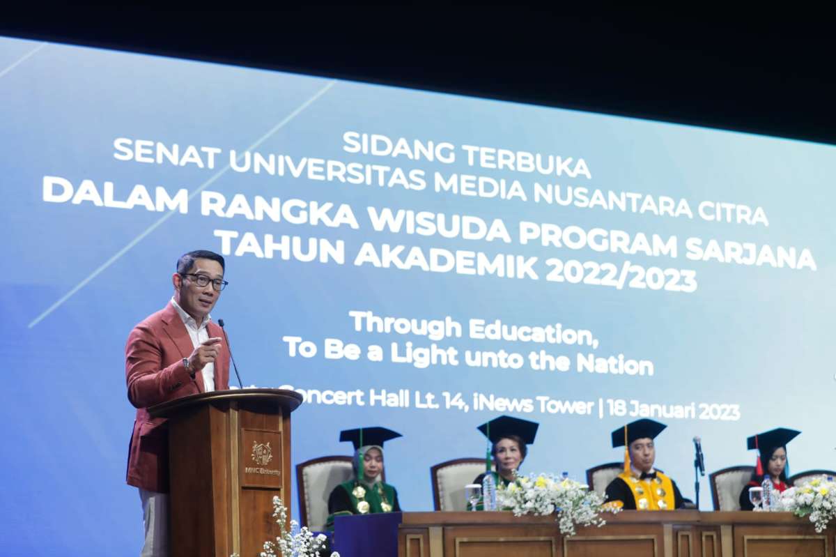 Pesan Ridwan Kamil kepada Lulusan MNC University: Jemput Ekonomi Baru Lewat Teknologi