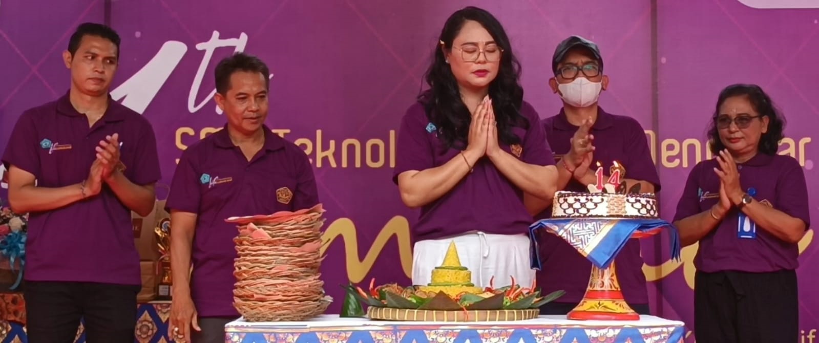 HUT ke-14  SMK Teknologi  Nasional ( Teknas )Denpasar, dengan tema ‘Menuju Generasi Cerdas, Berkarakter dan Kompetitif
