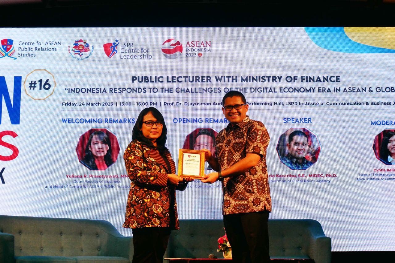 Fakultas Bisnis LSPR Institute Bersama Kementerian Keuangan RI Menggelar Kuliah Umum Dengan Tema “Indonesia Menjawab Tantangan Era Digital Economy di ASEAN & Global”