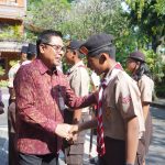 Wawali Arya Wibawa Lepas Kontingen Kwarcab Pramuka Denpasar Ikuti Lomba Tingkat Regu Pramuka Penggalang Empat (LT-IV) Tahun 2023.