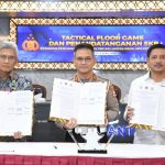 Korlantas Gelar Tactical Floor Game (TFG) dan Penandatanganan SKB Pengaturan Lalin Arus Mudik dan Balik Lebaran 2023