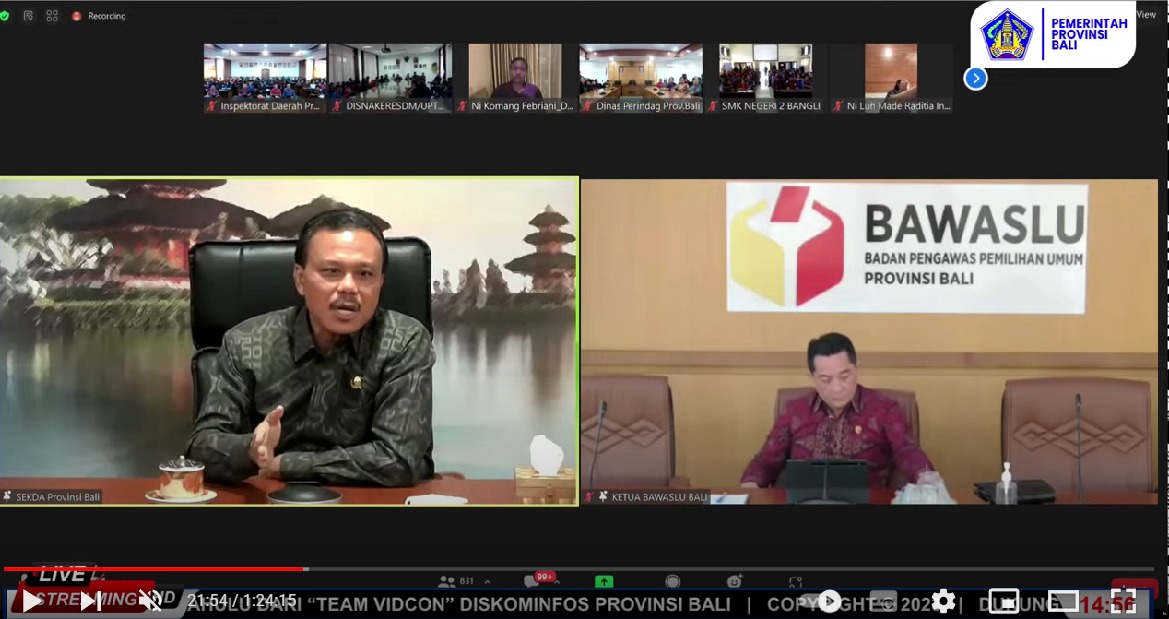 Ikuti Maklumat UU Pemilu, Sekda Dewa Made Indra Ajak Jajarannya Simak Sosialisasi Dari Bawaslu Provinsi Bali Terkait Netralitas ASN dan Non ASN