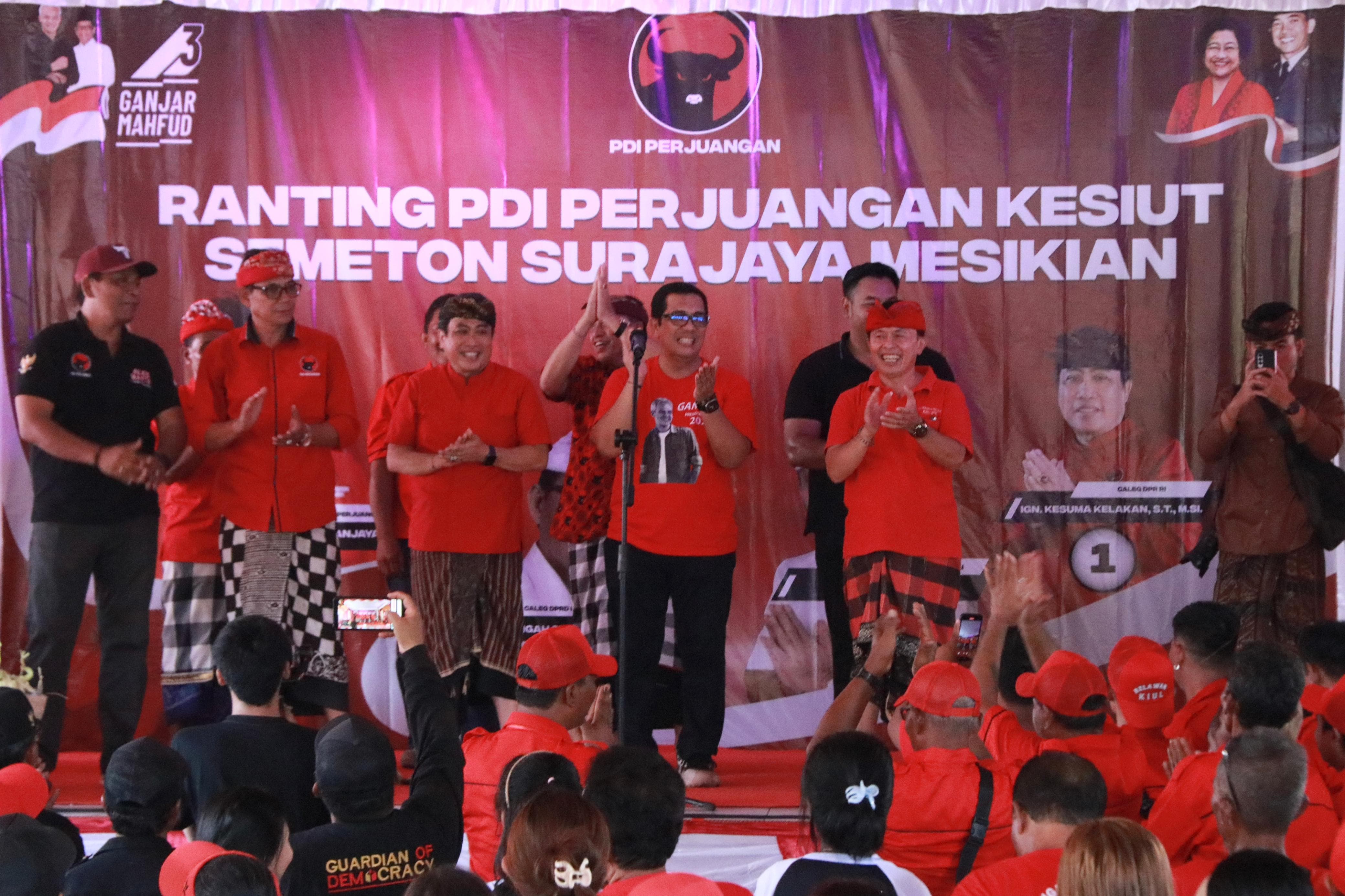 Sanjaya Hadiri Kampanye Akbar Ganjar-Mahfud Ranting PDI Perjuangan Desa Kesiut