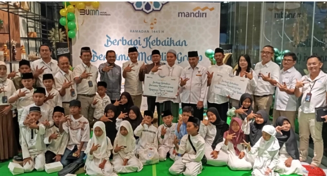 Tebar Berkah Ramadan 1445 H, Bank Mandiri Santuni 750 Anak Yatim dan Duafa di wilayah Bali dan Nusa Tenggara
