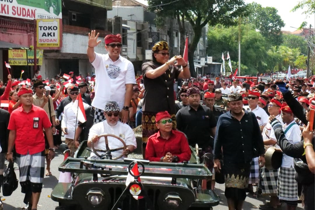 Angelus Buana, Bupati Giri Disambut Ribuan Warga Tabanan