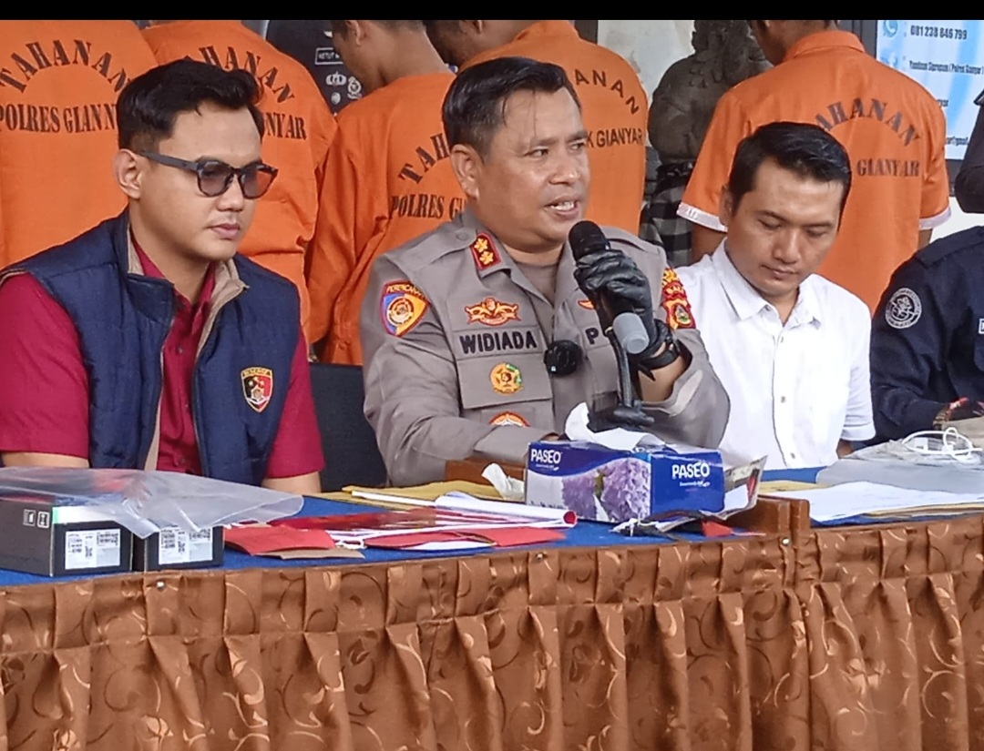 Polres Gianyar Amankan 15 Pelaku Pencurian.