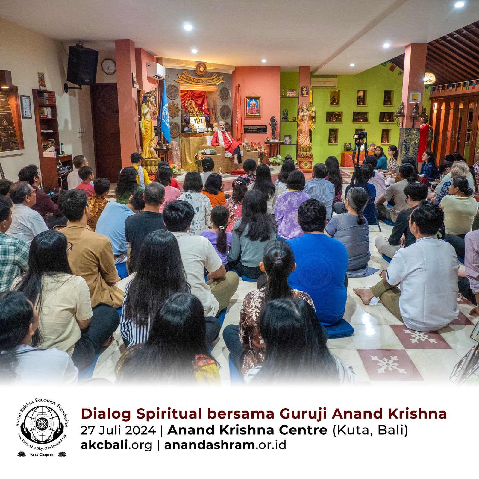 Ratusan Peserta Hadiri Dialog Spiritual Bersama Guruji Anand Krishna di Bali