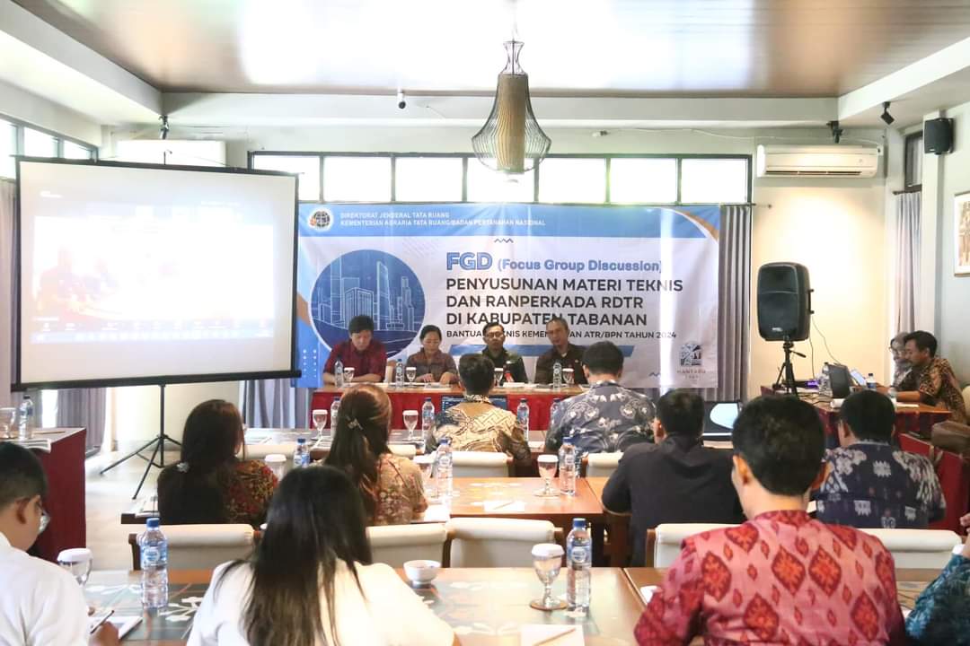 Sekda Tabanan I  Gede Susila  Hadiri FGD Penyusunan RDTR Kabupaten Tabanan Tahun 2024