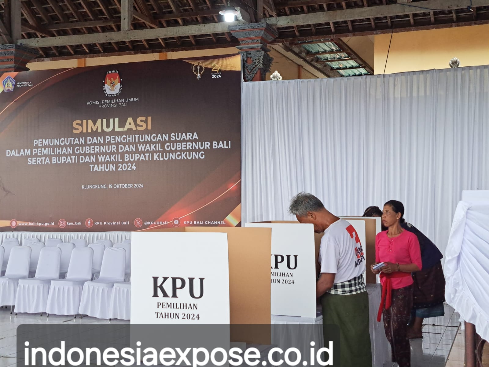 KPU  Bali  Gelar Simulasi Pemungutan Suara di TPS 3 Kab.Klungkung 