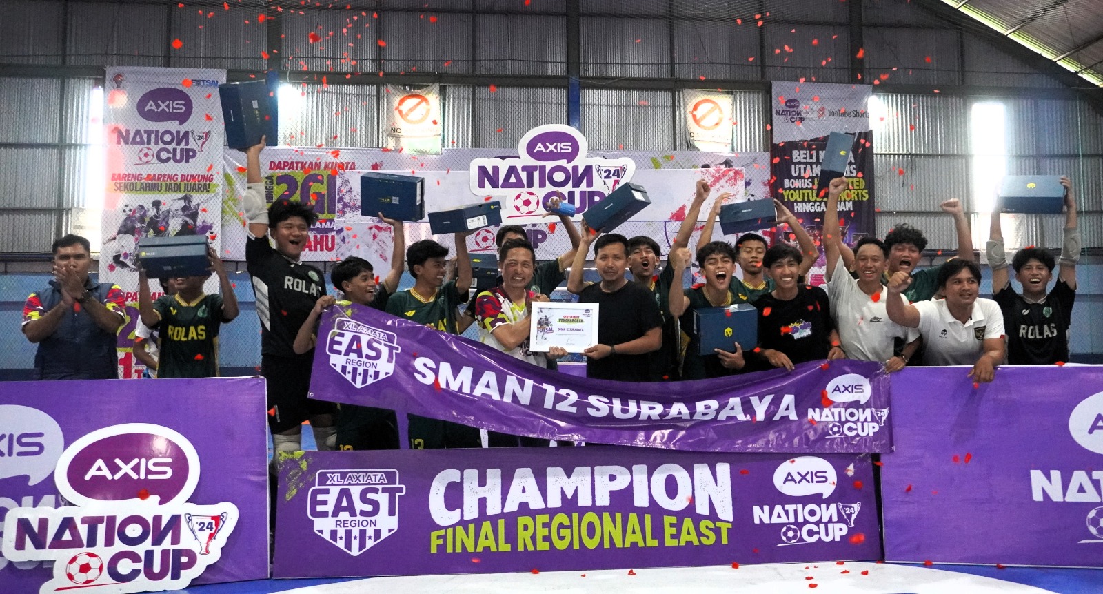 SMA Negeri 12 Surabaya Melaju ke Grand Final AXIS Nation Cup 2024, Sisihkan Tim Futsal Top dari Jawa Timur, Bali, NTB dan NTT