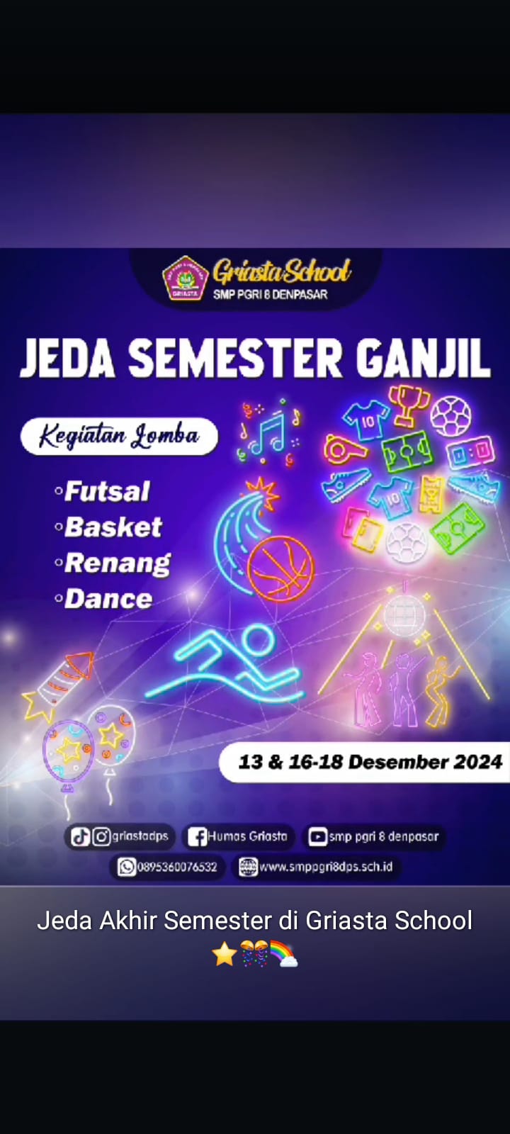 Semarak Jeda Semester Ganjil : Griasta School Gelar Berbagai Lomba Antar Kelas