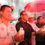 Gelar Doa Bersama , Walikota Jaya Negara dan Wawali Arya Wibawa Melepas Matahari 2024 di Catus Pata Catur Muka