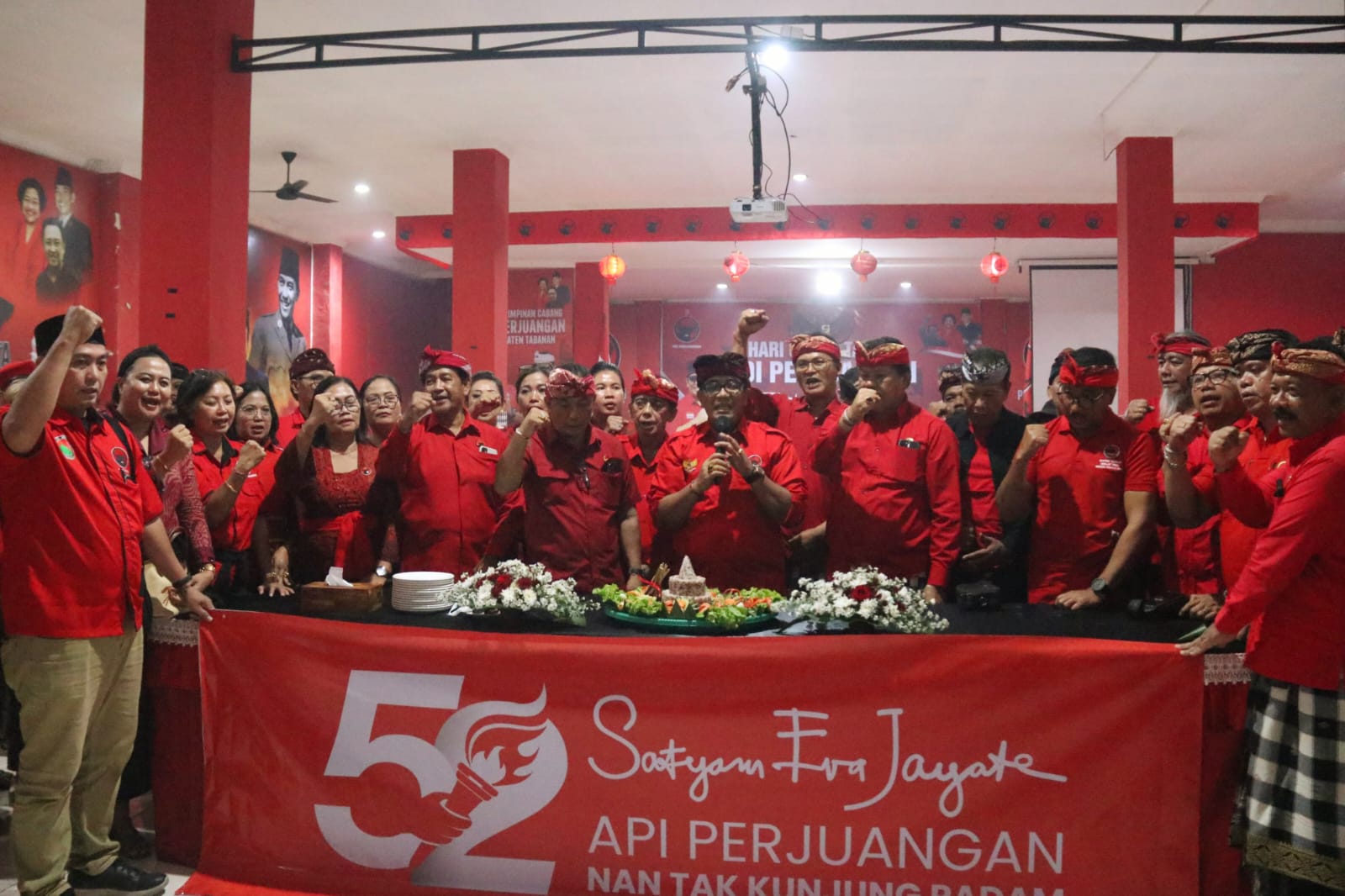 HUT Ke-52 PDIP , Sanjaya Ketua DPC Tabanan :  Semangat Juang Tak Pernah Padam