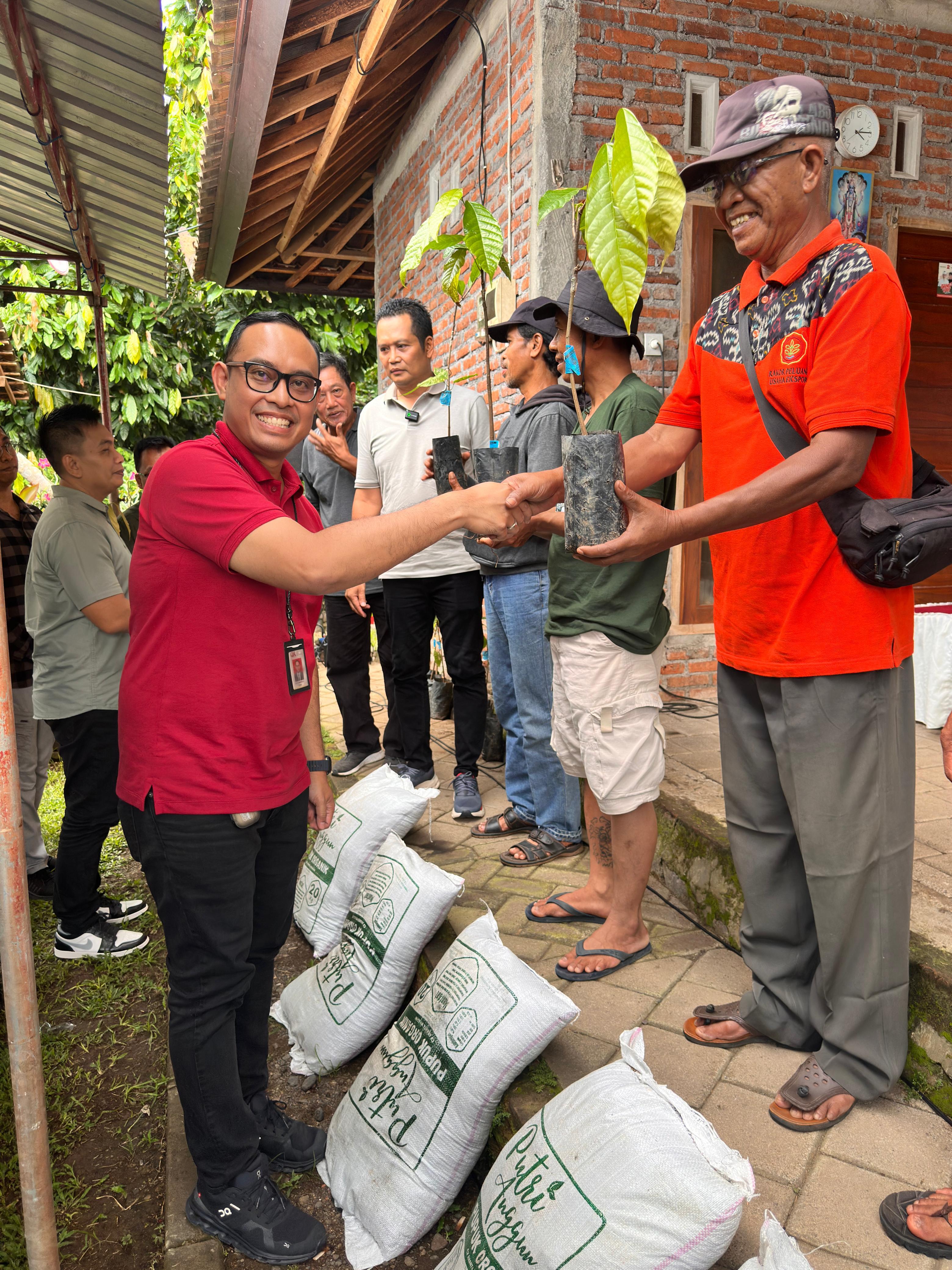 OJK Bali dan Pemkab Jembrana Salurkan Bibit dan Pupuk Kakao