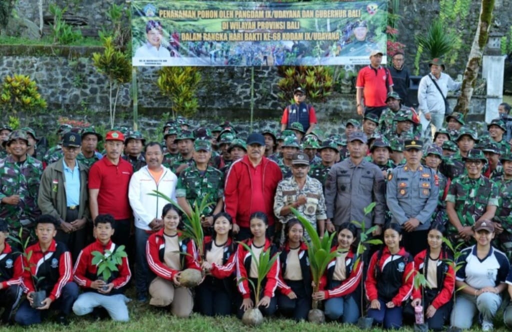 Wakil Bupati Tabanan Hadiri Penanaman Pohon Serentak Peringati Hari Bakti Kodam IX/Udayana