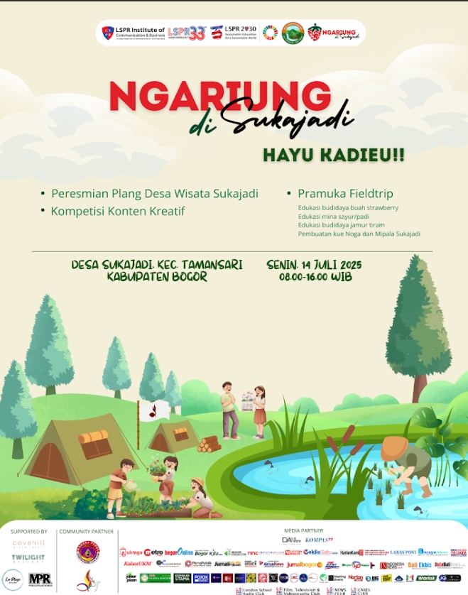 “Ngariung di Sukajadi ” : Mahasiswa LSPR dan Siswa Pramuka Angkat Potensi Edukasi Desa Wisata
