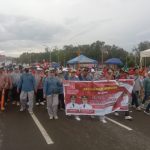 Semarakan HUT RI ke-80, Bupati Konawe Lepas Ribuan Barisan Defile