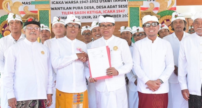 I Made Sudama Dikukuhkan Menjadi Bendesa Adat Sesetan Masa Ayahan 2025-2030.