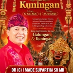 Dr.(c) I Made Supartha, S.H., M.H., Ketua Fraksi PDIP DPRD Bali Ajak Masyarakat Maknai Galungan dan Kuningan sebagai Kemenangan Dharma di Era Modern