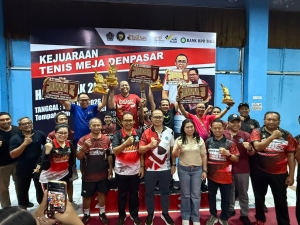 Turnamen Tenis Meja Hari Pajak Resmi Ditutup, Desa Tegal Kertha Dan Desa Sumerta Kaja Jadi Juara