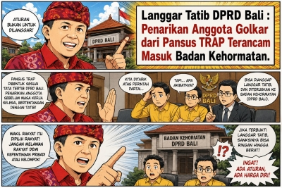 Langgar Tatib DPRD  Bali :  Penarikan Anggota Golkar dari Pansus TRAP Terancam Masuk Badan Kehormatan