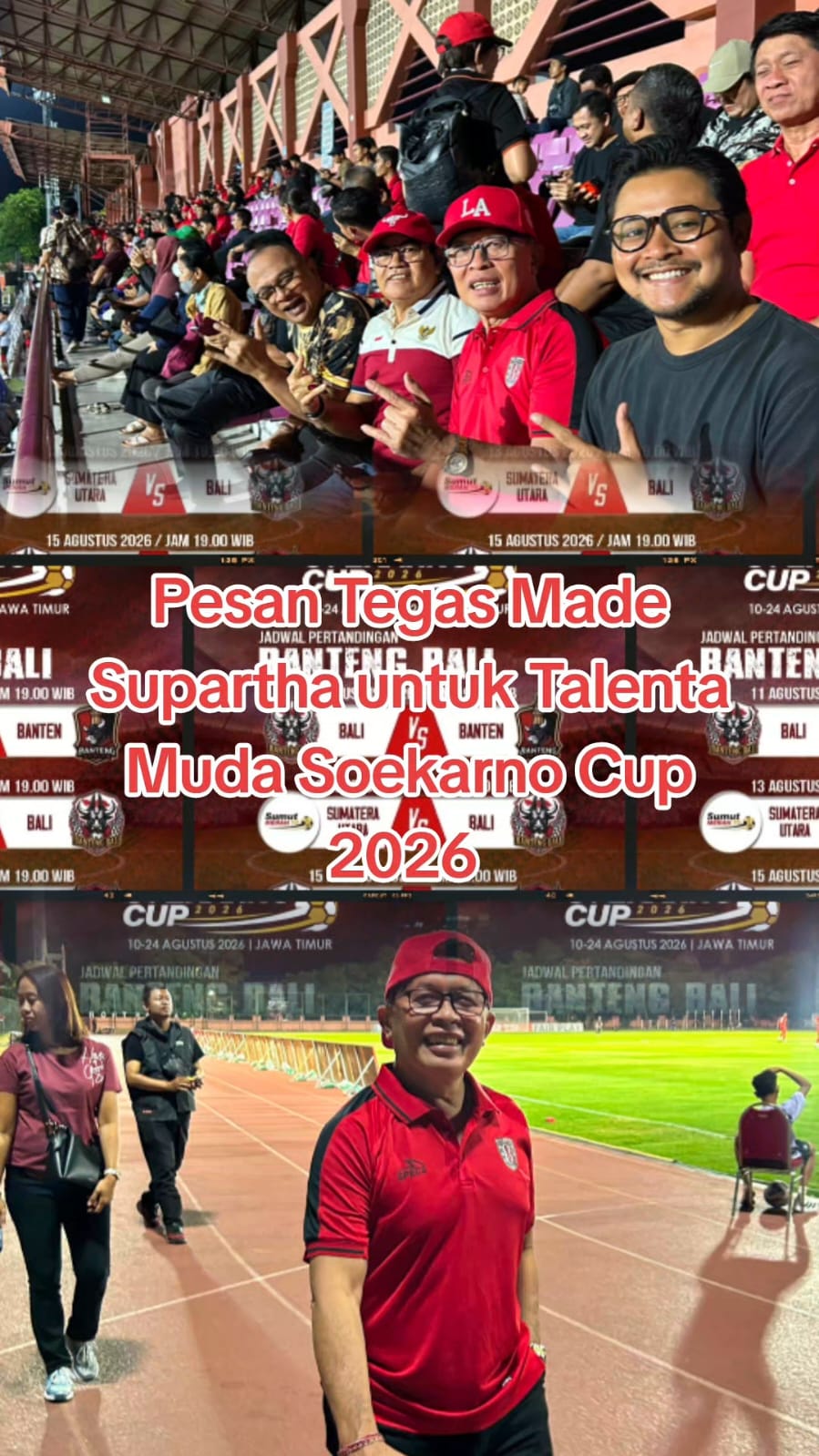 Dr. (c) I Made Supartha,S.H.,M.H Ketua Fraksi PDI Perjuangan DPRD Bali Hadir Dukung Tim Bali di Soekarno Cup 2026
