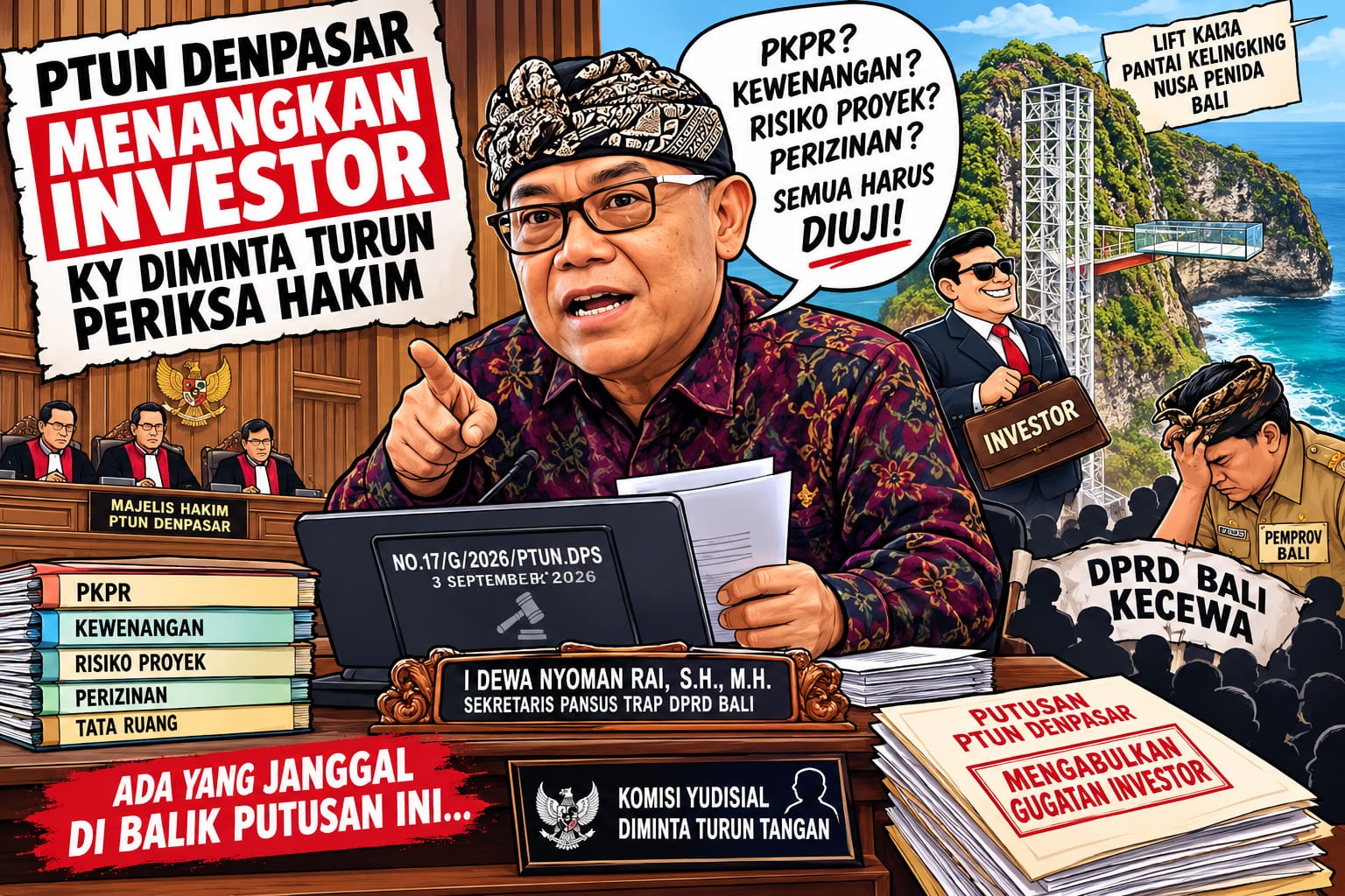 PTUN  Denpasar  Menangkan  INVESTOR, KY Diminta  Turun  Periksa  Hakim