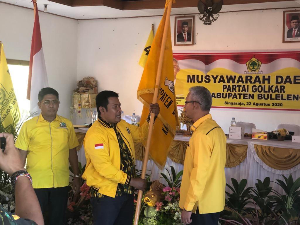 IGK Kresna Budi  terpilih secara aklamasi sebagai Keyua DPD Golkar Kab.Buleleng periode 2020-2025