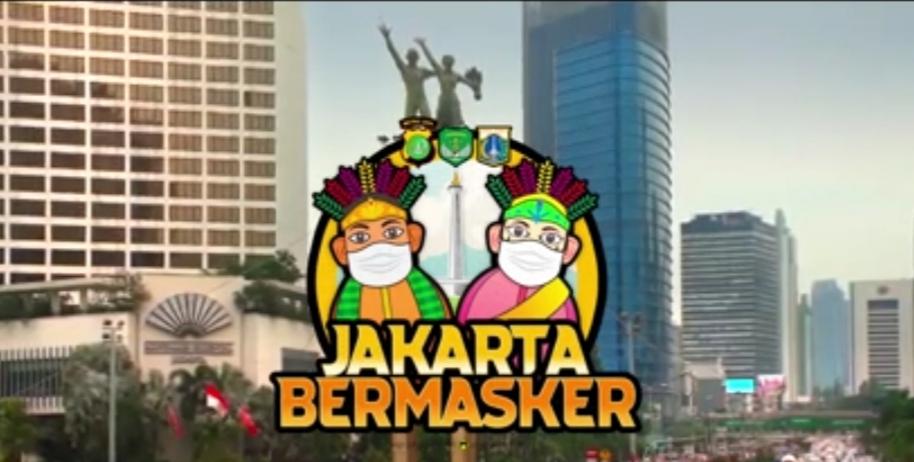 Upaya  Turunkan  Angka  Penyebaran  Covid-19, Polda Metro Jaya Lounching Gerakan Jakarta Bermasker Bersama Forkopimda
