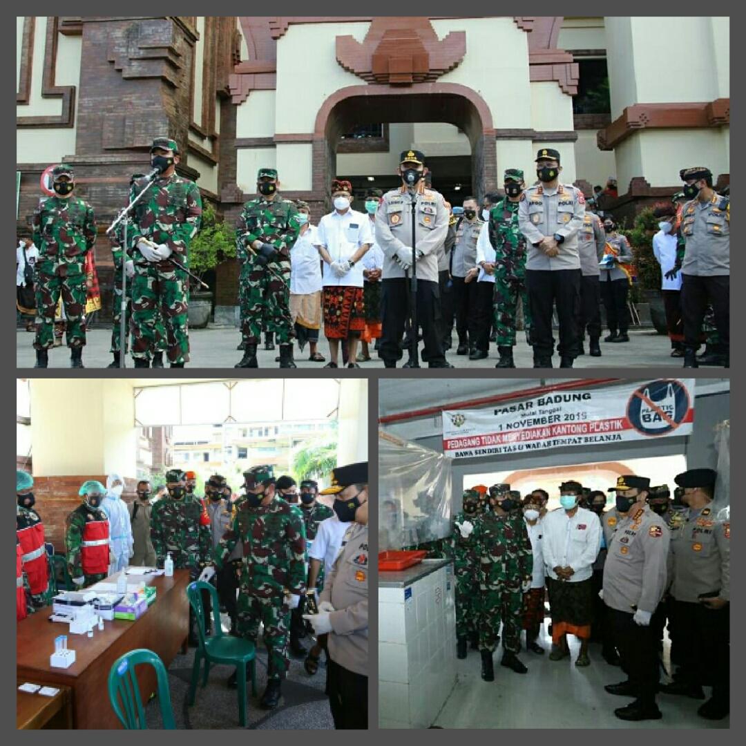 Cek Penegakan Prokes, Panglima TNI dan Kapolri Kelilingi Dua Pasar di Bali