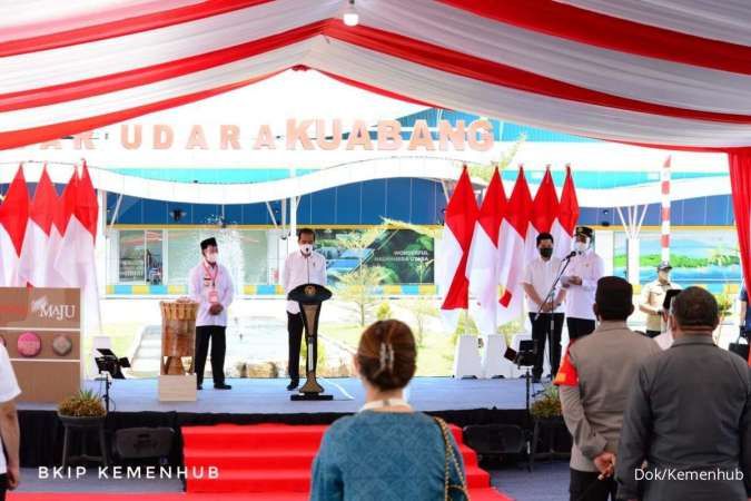 Presiden Jokowi resmikan terminal  penumpang Bandara Kuabang , Prov. Maluku Utara.