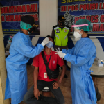 Tegakan PPKM Darurat Covid-19 Personel Ops Aman Nusa Agung II Polres Gianyar Gelar Yustisi.