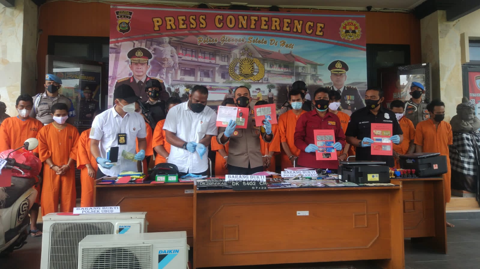 Kapolres Gianyar Ungkap  Kasus  Kriminal  Tiga Bulan Terakhir