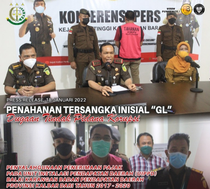 Kejati Kalimantan Barat tahan ‘GL’ tersangka kasus dugaan penerimaan pajak daerah