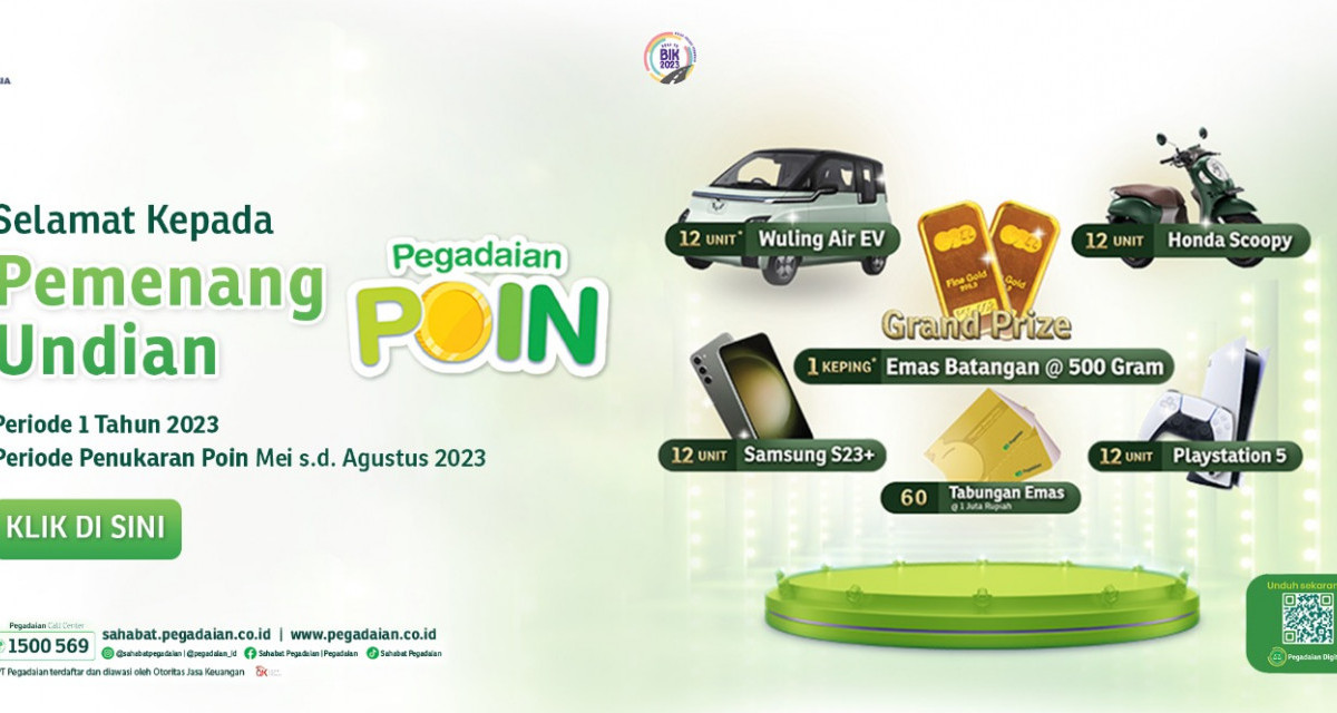 Selamat ! ini Pemenang Pegadaian Poin Periode 1